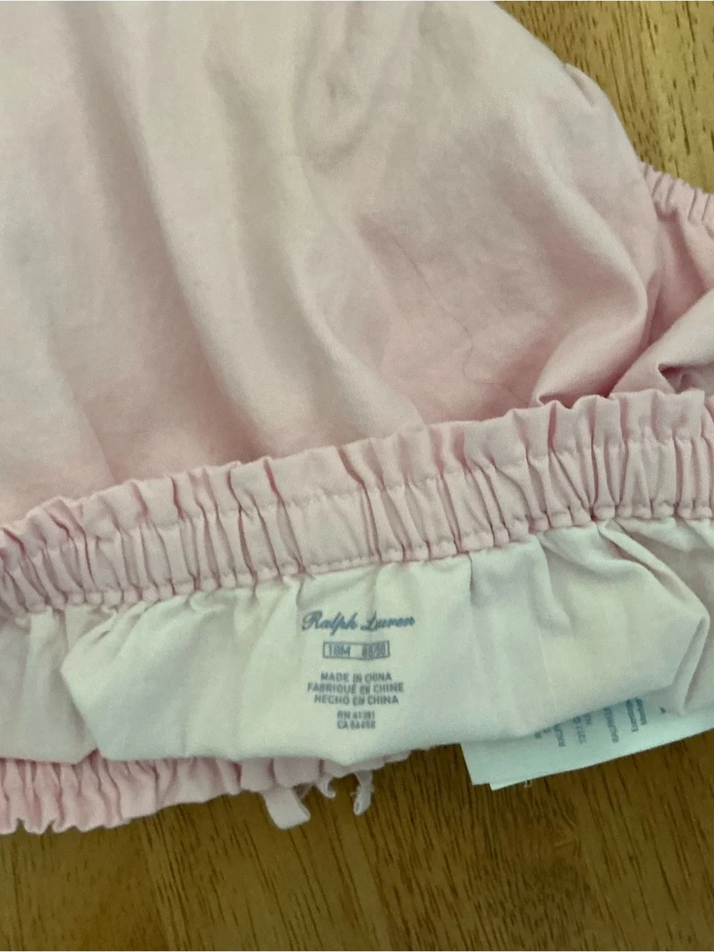 Ralph Lauren Light Pink Bubble Diaper Cover